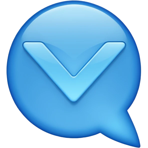 Синяя галочка  emoji