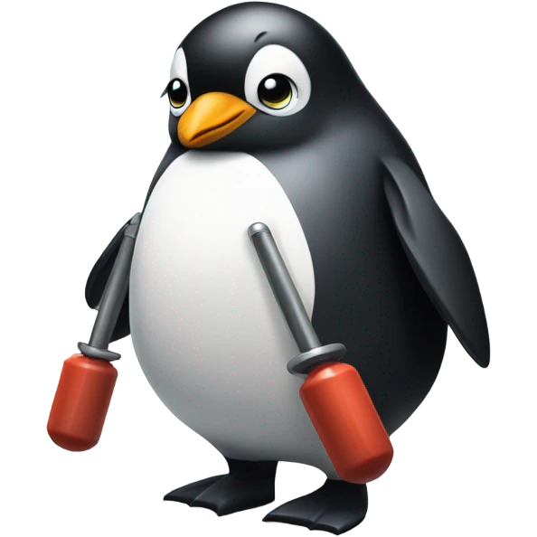 penguin lifting weights  emoji