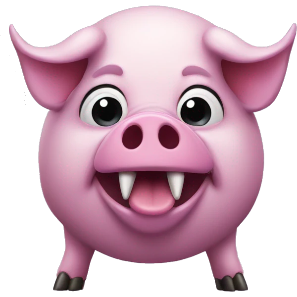 Pig with devil horn in purple color  emoji