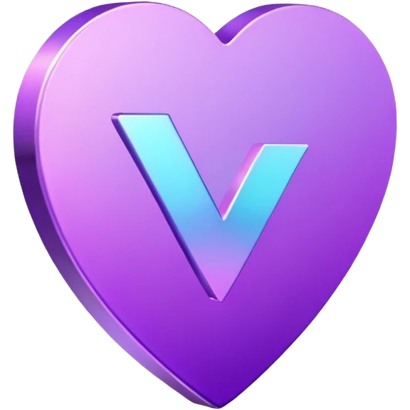 holographic purple checkmark symbol emoji
