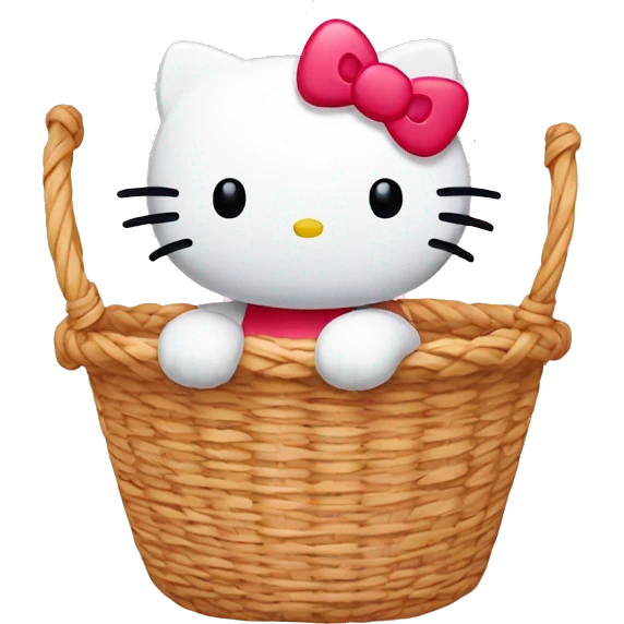 Hello kitty in a basket emoji