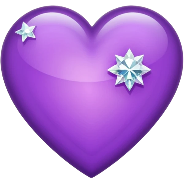 purple heart with diamond around emoji