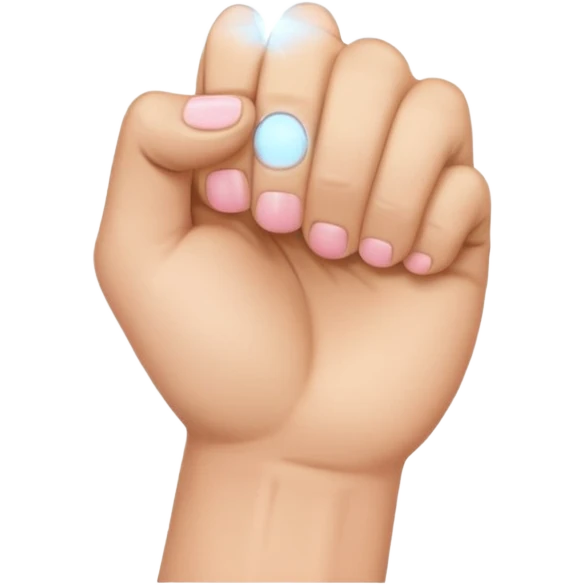 fist closed and pinky finger out emoji