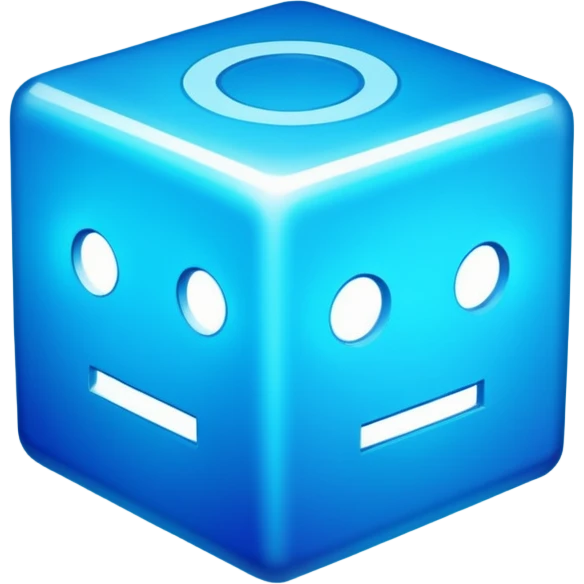 Geometry dash shaped cube emoji