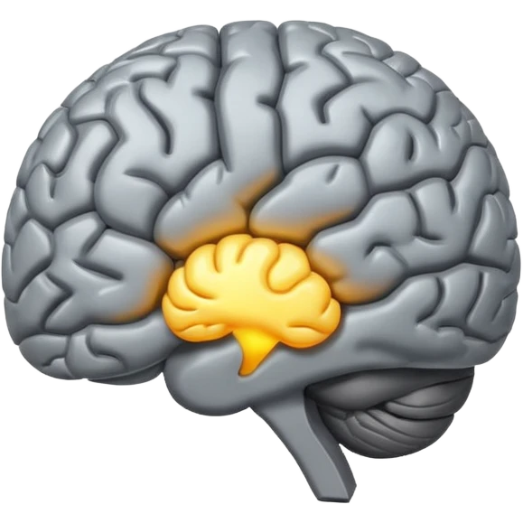 an new idea and a brain emoji