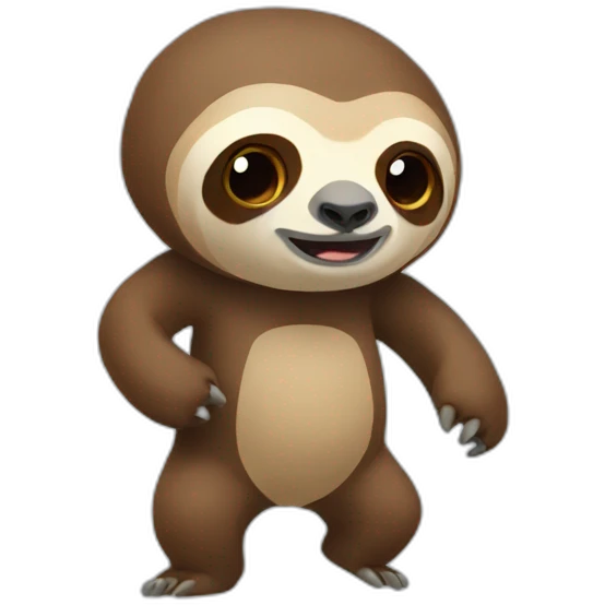 wobbly-armed sloth emoji
