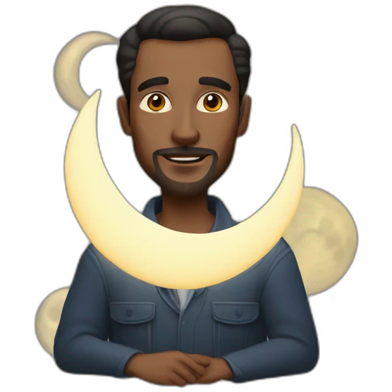 Hombre en la luna emoji