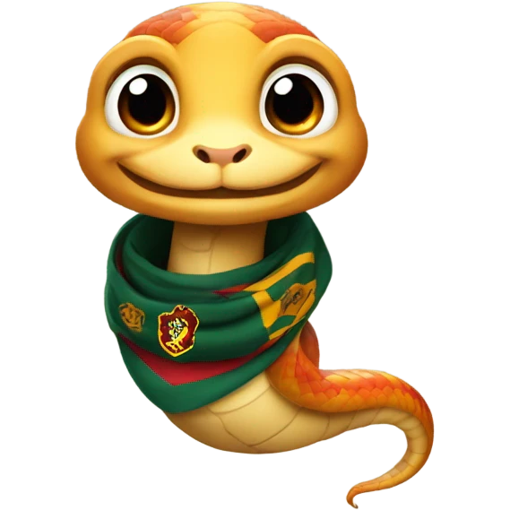 cute Snake wearing scarf hogwarts emoji
