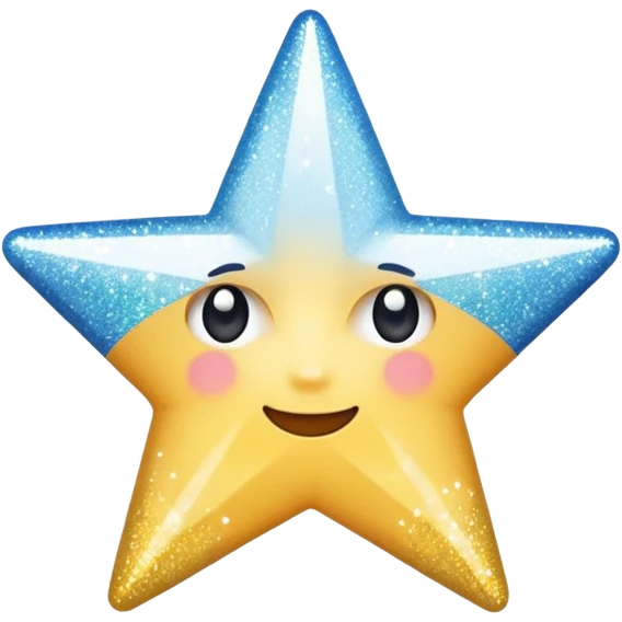 white glory star glitter emoji