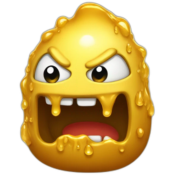angry golden slime emoji