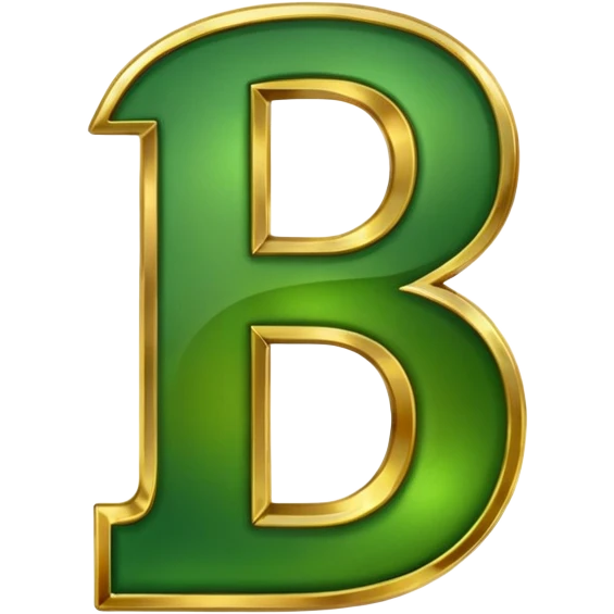 number seven  in golden and green shadows emoji