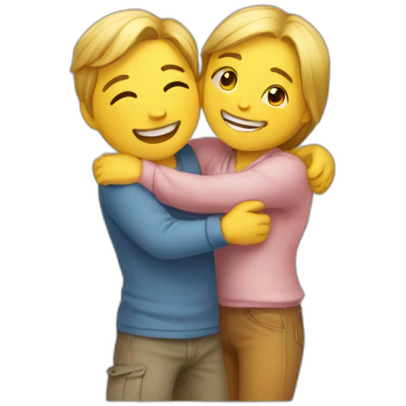 Hug smile emoji