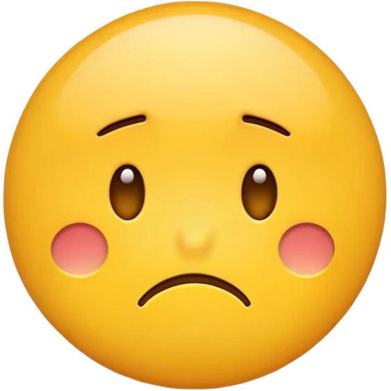 Simple Round Yellow Sad Depressed Peeved Emoji Expression  emoji