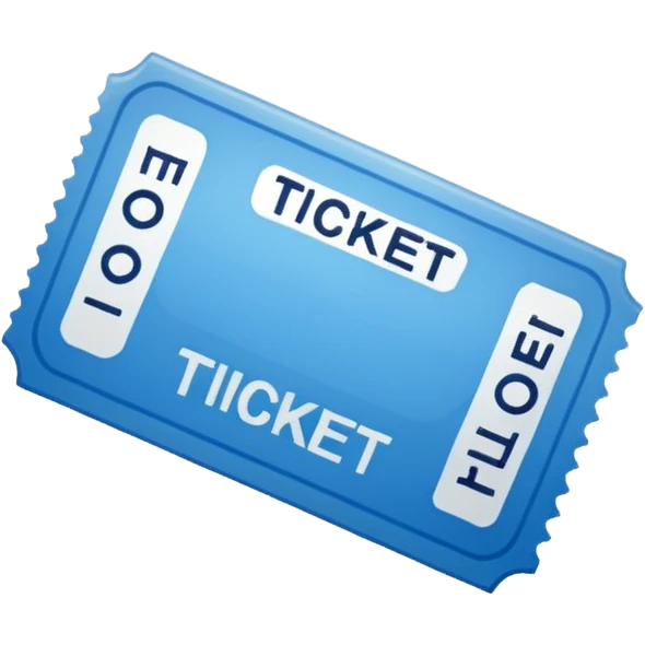 Blue ticket emoji