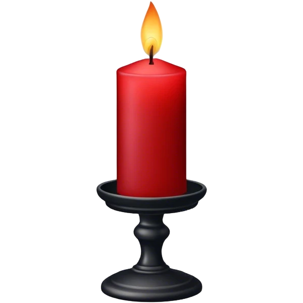 Dark Red candle on a black stand emoji