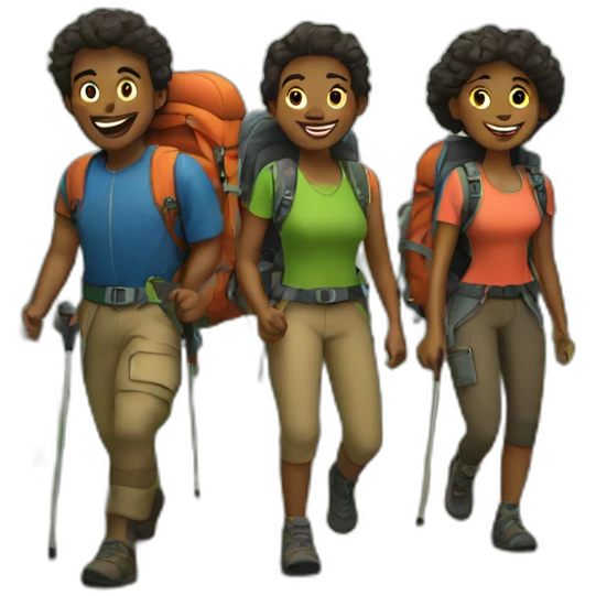 Hiking team  emoji