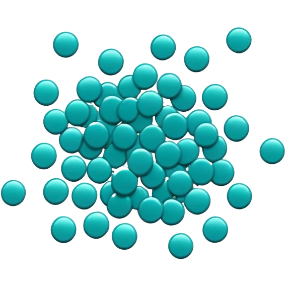 Teal celebration pop emoji