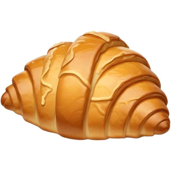 Croissant on the white plate emoji