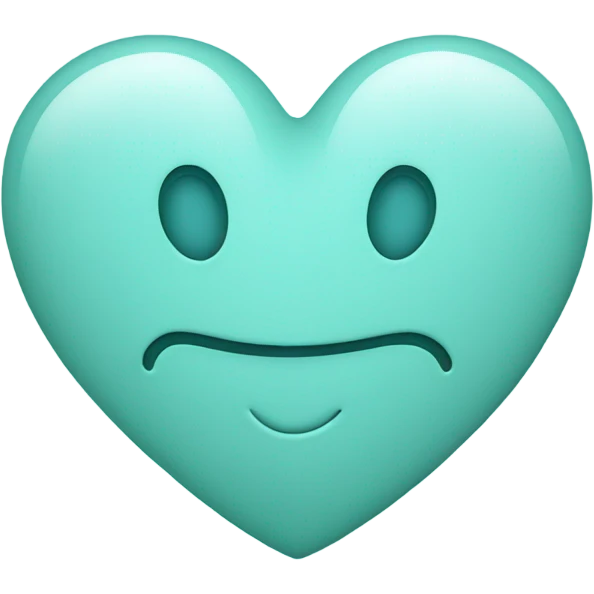Cyan emoji heart emoji
