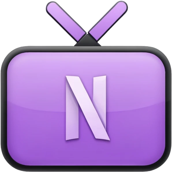 a lilac purple netflix logo, transparent background emoji