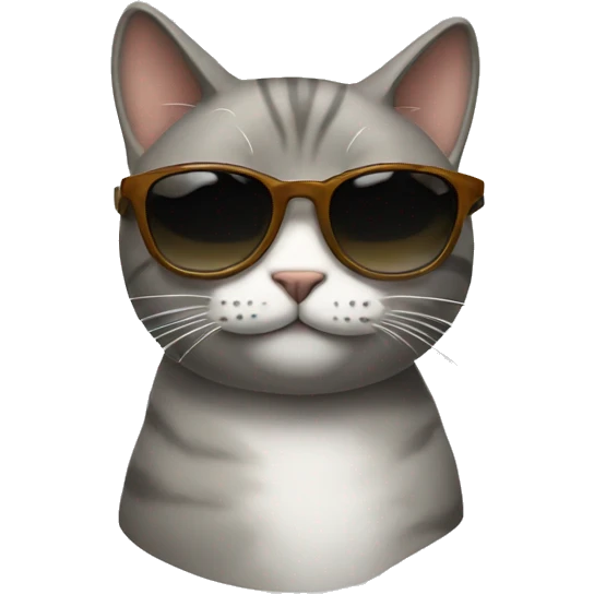 Cat with sunglasses emoji