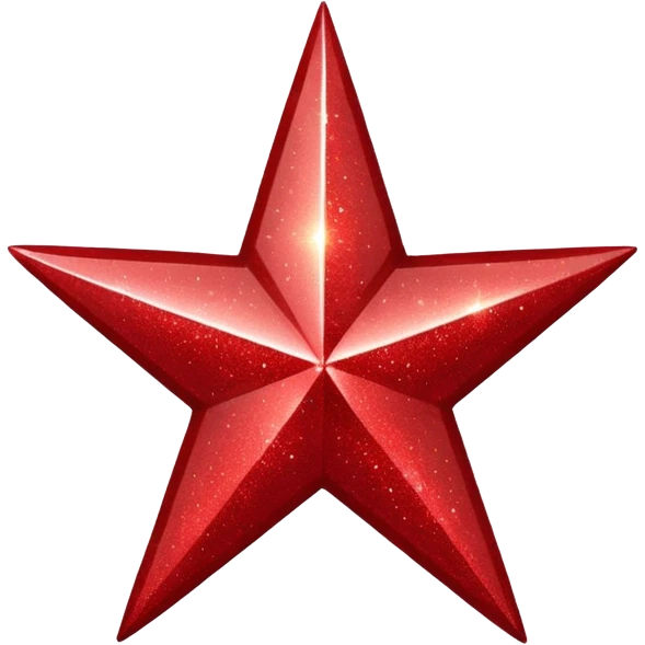 red glitter star emoji