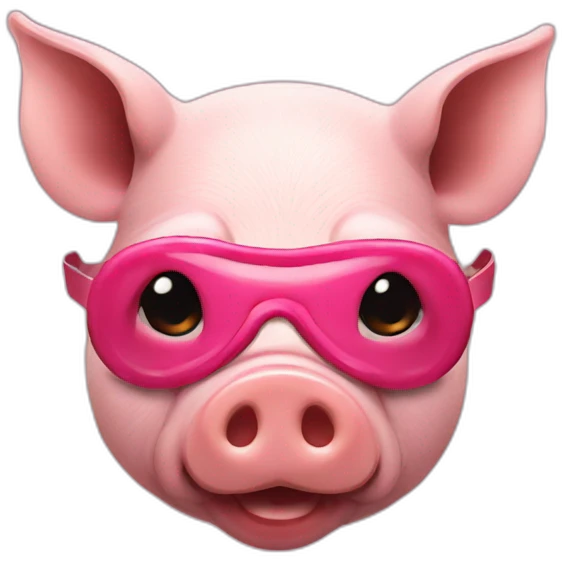 Pig with blindfold and horns emoji