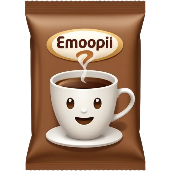 instant coffee sachet emoji