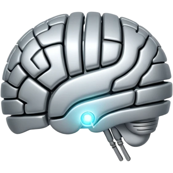 Flying brain for artificial intelligence emoji