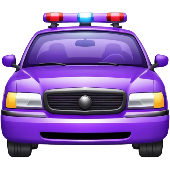 glitter purple police car light emoji