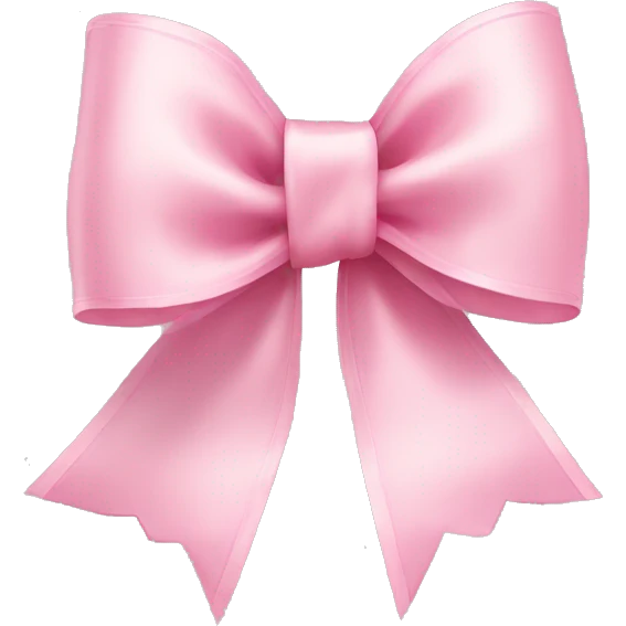 light pink ribbon bow emoji