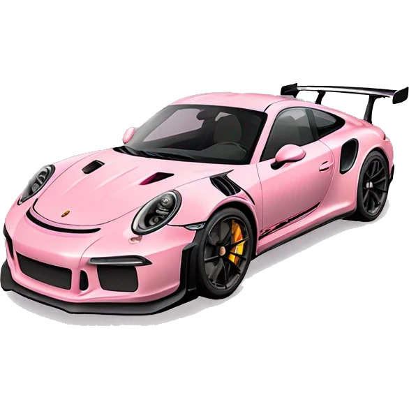 Pastel pink Porsche 911 GT3 rs emoji