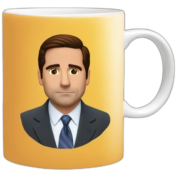 Michael Scott with Holly on a mug emoji