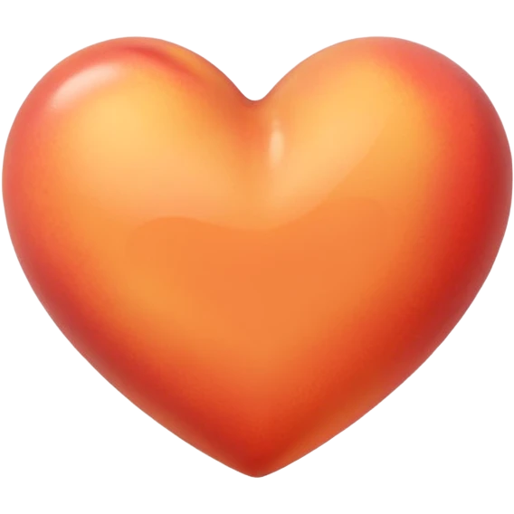 make an image of a peach colored heart emoji  that looks like an iPhone emoji. emoji