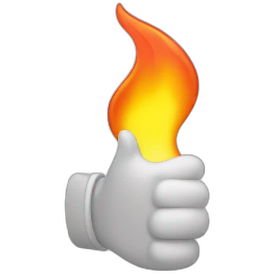flaming thumbs up emoji