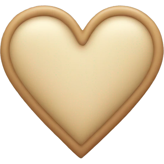 Beige heart emoji