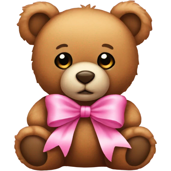 teddy bear with pink bow emoji