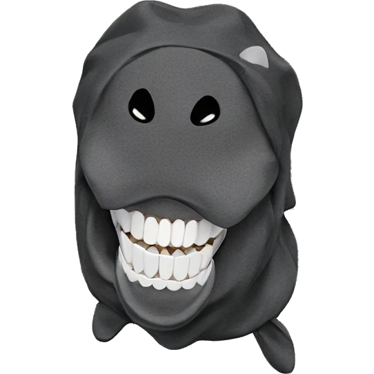 teeth among the grass emoji