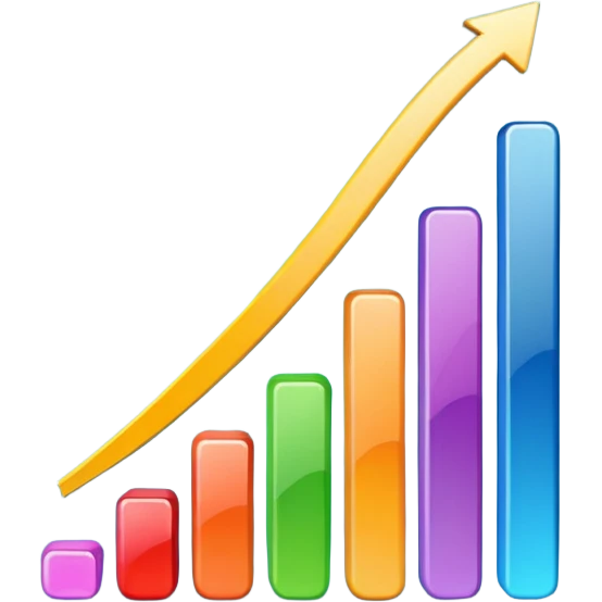 grafico de barras ascenndente y descendente emoji
