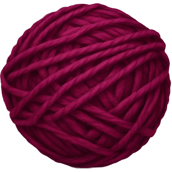 burgundy ball of thread emoji