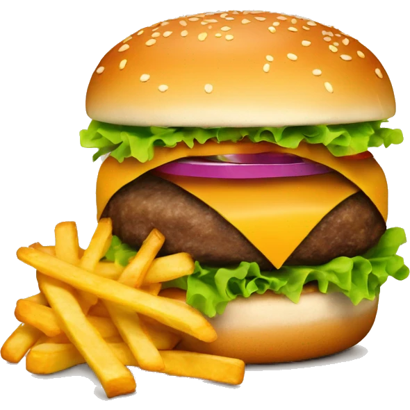 Burger with fries emoji