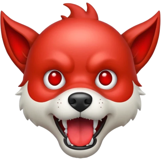Red fang emoji
