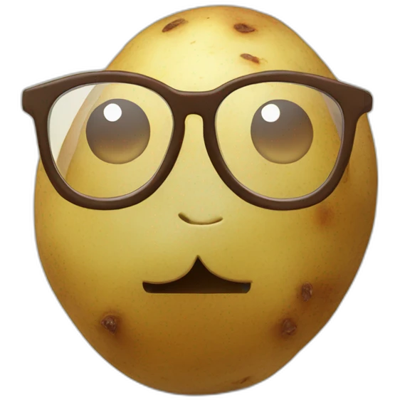 Potato with glasses  emoji