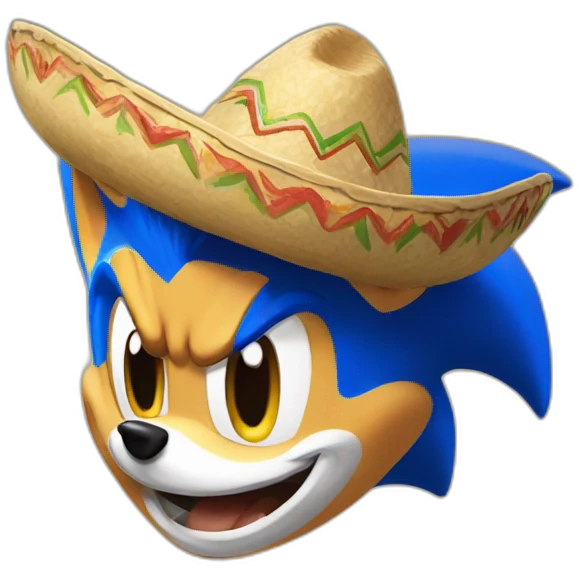 Mexican Sonic the hedgehog emoji