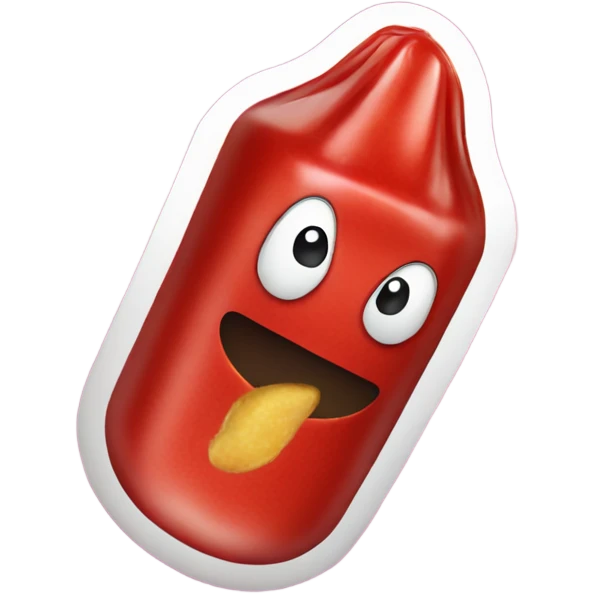 Condom for ketchup emoji