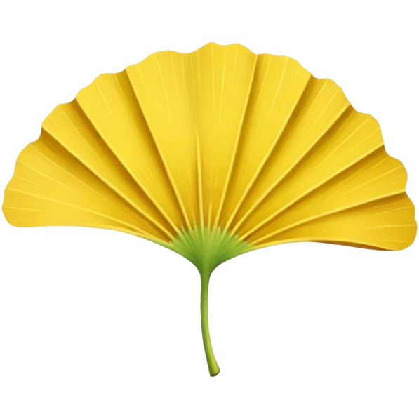 Ginkgo leaf, yellow, leaves emoji