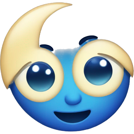 Blue moonlight with sparkles emoji