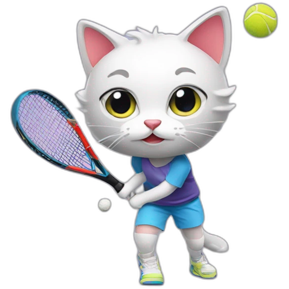 Kitty padel player emoji