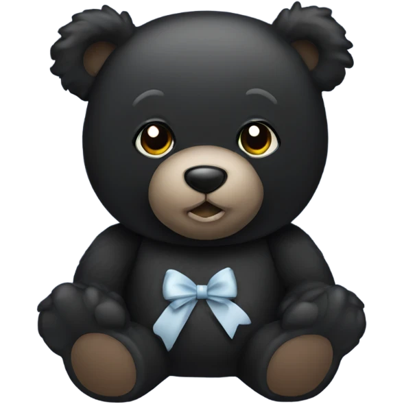 Black teddy bear  emoji