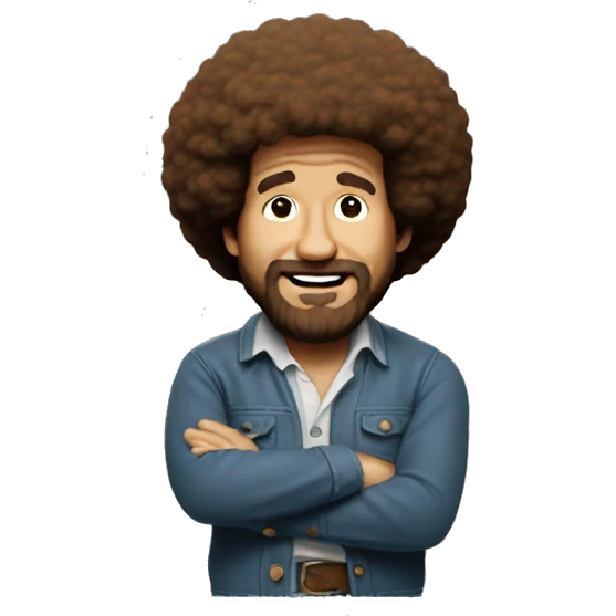 Bob ross qui peint emoji